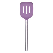 Tovolo 12.75&quot; Stainless Steel Slotted Silicone Turner / Spatula - Amethyst - £11.17 GBP