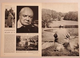 1951 Magazine Photo Article Winston Churchill at 76 Franklin Delano Roosevelt - $16.91