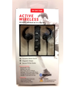 Wireless Black Earbuds In Line Mic Bluetooth Dynamic Stereo Ear Hooks BR... - £8.67 GBP