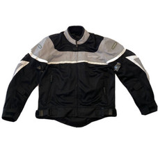 Tourmaster Draft Motorcycle Jacket Size Small /40 New Grey Black Padded ... - £46.25 GBP
