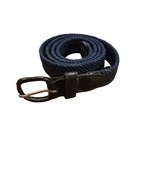 Men’s XL Braided Blue Leather Belt Vintage Style Woven Western Chaucer USA - $274.48 MXN