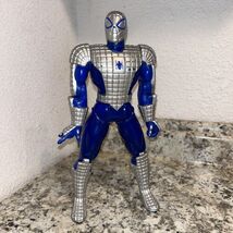 Vintage Spiderman Blue And Silver Loose Action Figure Toy Biz 1995 Marve... - $10.92