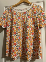 Women&#39;s T-Shirt Orange &amp; Peach  Size XL  Round Neck  Short Sleeves New - £11.79 GBP