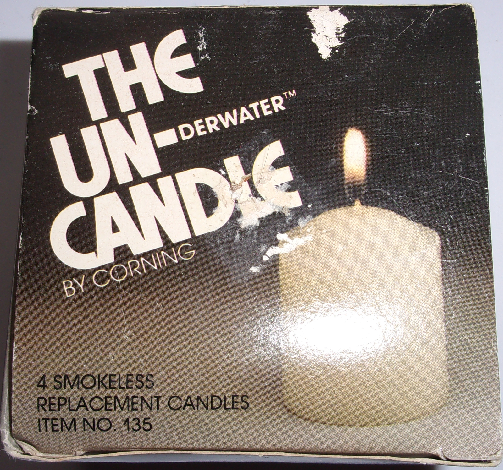 Vintage The Un-Dewater Candle Candles By Corning - $5.99