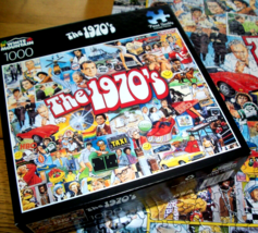 Jigsaw Puzzle 1000 Pieces 1970s Fun Memories Collage Art Friends Night Complete - $14.84