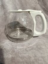 Mr Coffee 12 Cup Carafe Glass Replacement Decanter Pot White Handle Lid - $15.83