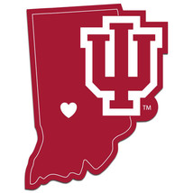 indiana hoosiers state shape logo with heart vinyl decal - £13.36 GBP