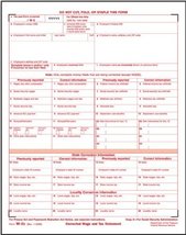 EGP IRS Approved W2-C Wage Correction Laser Tax Form - Copy A - 100 Forms - £15.15 GBP