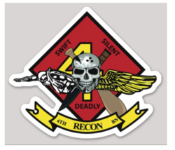 MILITARY 4TH RECON SWIFT SILENT DEADLY STICKER DECAL - $39.99