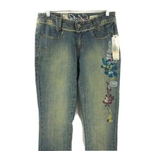 EckoRed Junior Jeans Floral Print on the Leg Distressed Sizes 7 - 13 - £23.96 GBP