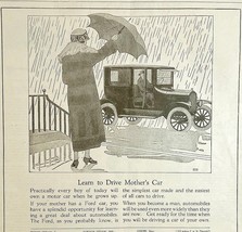 Antique 1924 Ford Closed Car XL Advertisement Automobilia Ephemera 14 x ... - $34.00