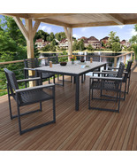 Modern 6 Person Dining Set - Mahogany Arm - $3,586.34 CAD
