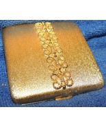 Vintage Avon Powder Compact 3" brushed gold scrolled filigree mirror Imperial - $15.29