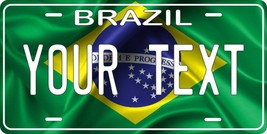 Brazil Flag License Plate Personalized Custom Auto Bike Motorcycle Tag - £8.51 GBP+