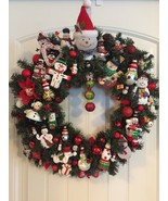 Vintage Christmas ornament wreath Snowman Snowmen 23 Inch 24420 - £138.16 GBP