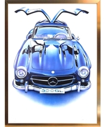 Harold James Cleworth-Mercedes Gull Wing-Framed LE/Paper/Hand Signed/Numberd/LOA - $449.00