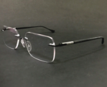 Persol Eyeglasses Frames 2429-V 1009 Matte Black Rectangular Rimless 55-... - $130.68