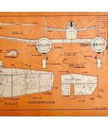 U.S. Navy Airplane Model Blueprint Wing Detail Project Incomplete 1953 D... - $368.75 MXN