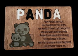 Wood Puzzle Panda Puzzle Poetry Child&#39;s Puzzle Gift - $19.99