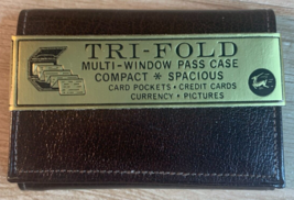 Vintage Di Lido Originals Tri-Fold Wallet: Mens: Natural Steerhide, Brown NEW - £15.56 GBP