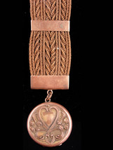 Antique Locket / Victorian memorial HAIR fob / September 22 1902 / Heart locket  - £279.15 GBP