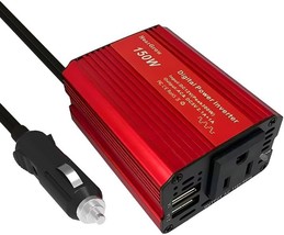 150W Red Power Inverter Car Adapter, Car Inverter Power Outlet Dc 12V, C... - $41.99