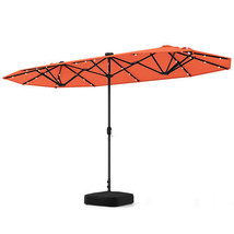 13FT Double-sided Patio Umbrella with Solar Lights for Garden Pool Backyard-Oran - $3,397.06 MXN