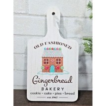 Gingerbread Candy Bakery Christmas Cutting Board Wooden Home Wall Hangin... - $16.99