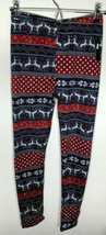 ShoSho Womens Fleece Feel Red/Blue Casual Christmas Design Print Plushed Pants - £9.59 GBP