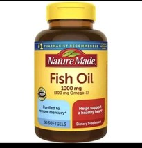 Nature Made Fish Oil 1,000 mg 90 Softgels Exp May 2026 - £13.41 GBP