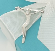 Tiffany &amp; Co Crucifix Cross Pendant 27mm by Elsa Peretti in Sterling Silver - £235.81 GBP