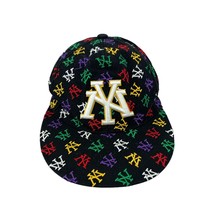 New York Yankees Baseball Hat XL Rainbow logo K &amp; B Ethos Allover Logo cap - £17.45 GBP