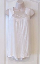 Jennifer Lopez Autumn Rose Cut Out Back Top WHITE Women&#39;s Sz XS NWT MSRP$44 - $16.38