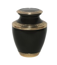 Small/Keepsake 90 Cubic Inches Mocha Brown Brass Funeral Cremation Urn for Ashes - £114.48 GBP