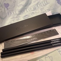 CHANEL Novelty Stationery pen case pencil ruler vip gift BLACK vip gift - £61.94 GBP