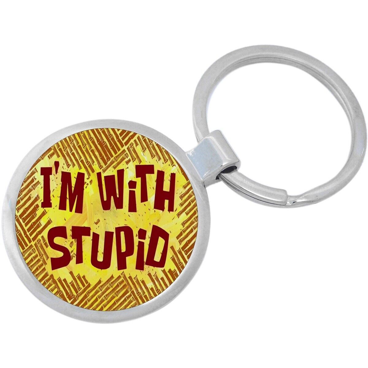 I&#39;m With Stupid Keychain - Includes 1.25 Inch Loop for Keys or Backpack - $10.77