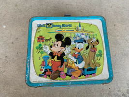 1976 Walt Disney World Lunchbox Metal with Thermos Aladdin Collectible L... - £50.61 GBP