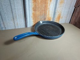 Nacco Copco 9&quot; Grill Pan Skillet Cobalt Blue Cast Iron Enamel 105 Denmark - £21.99 GBP