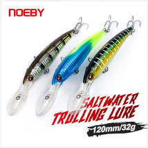 Noeby Minnow Trolling Fishing Lure 3pcs 120mm 140mm 160mm Slow Sinking W... - $13.37+