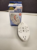 USB Outlet Multiplier - 6 Sockets + 2 USB Ports New In Box Ideaworks - £8.22 GBP