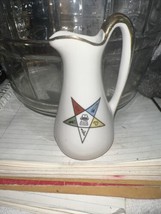 Vintage Masonic Order of the Eastern Star Ironstone 4.5”Milk Pitcher - R... - £14.89 GBP