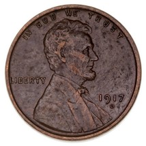 1917-D 1C Lincoln Cents En XF Extra Fin État, Marron Couleur, Fort Détail - $47.19