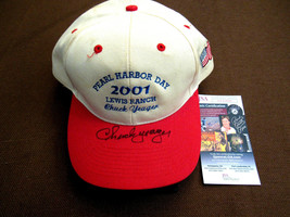 Chuck Yeager Speed Of Sound Ace Signed Auto 2001 Pearl Harbor Day Hat Cap Jsa - £310.16 GBP