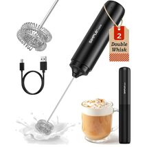 Stainless Steel Rechargeable Milk Frother - Perfect for Lattes &amp; Matcha - $24.70