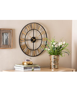 Marquis Two-Tone Black and Gold Metal Wall Clock - $847.16 MXN
