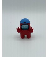 Among Us Red Crewmate Mini Figures 2" Blue baseball cap/hat Series 2  Toikido - $8.00