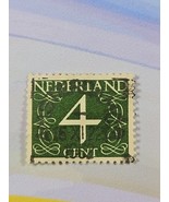 Netherlands Stamp Green 4c Used 285 Heavy Circular Cancel - €0,85 EUR Netherlands Stamp Green 4c Used 285 Heavy Circular Cancel - €0,85 EUR