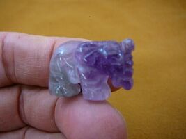 Y-ELE-509) little 1" Purple Elephant FIGURINE carving elephants gem ston... - $8.99