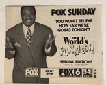 World’s Funniest Tv Guide Print Ad James Brown TPA17 - $5.93