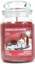 1 American Home By Yankee Candle 19 Oz Warm &amp; Happy Home 1 Wick Glass Ja... - £20.88 GBP